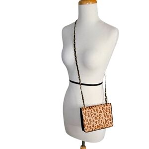 Vintage Leopard Print Crossbody Bag